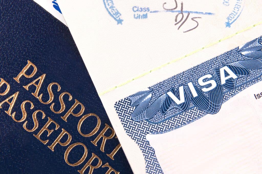 Visa americana y pasaporte